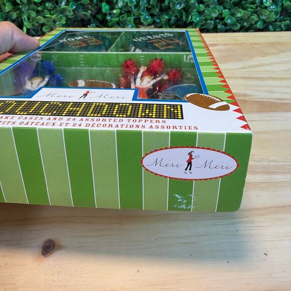 New Football Meri Meri Cupcake Liners Kit Cheerleader Football Players Game Day - Picture 12 of 12